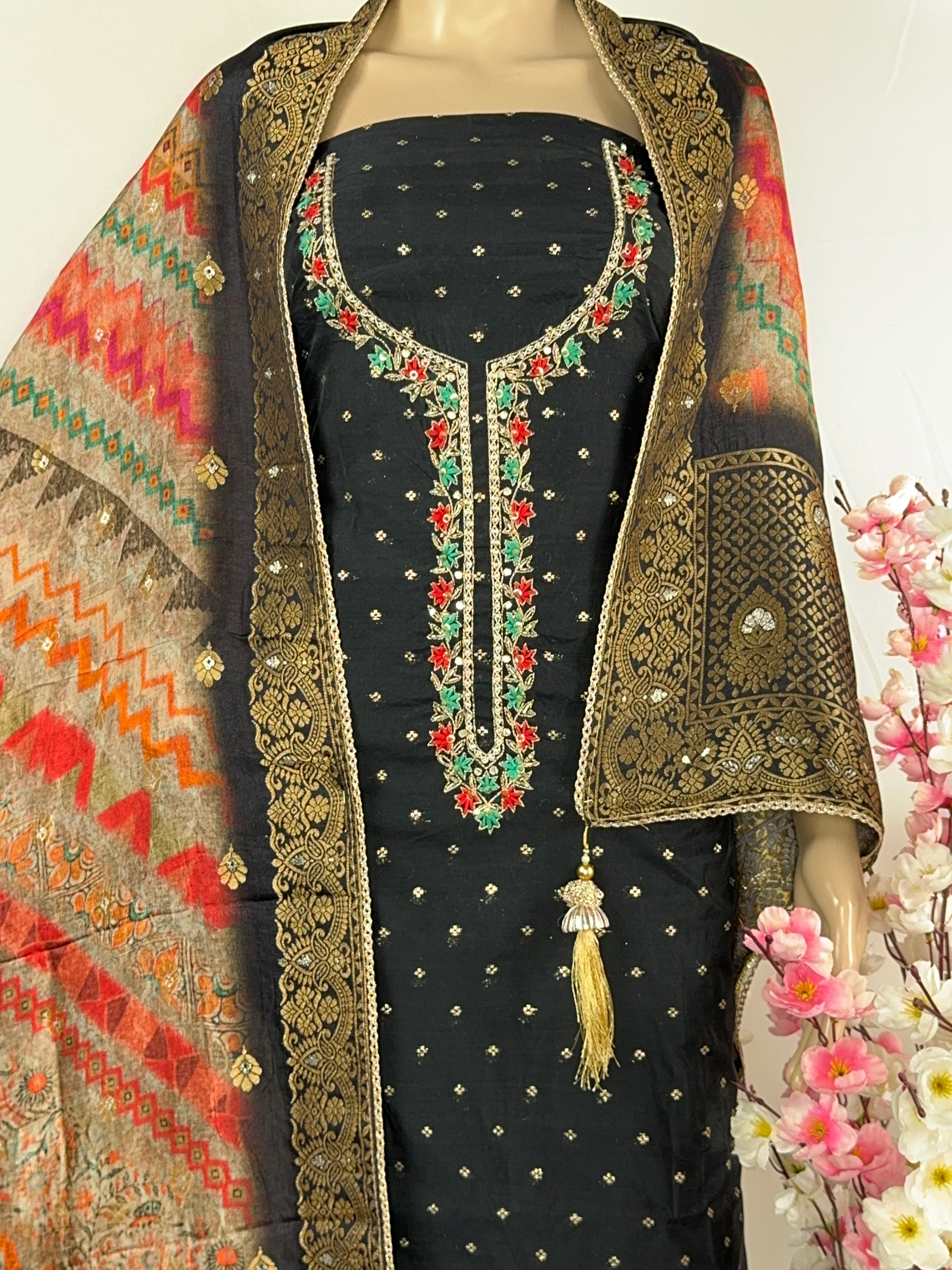 Zivara Black Jaipuri Suit Set